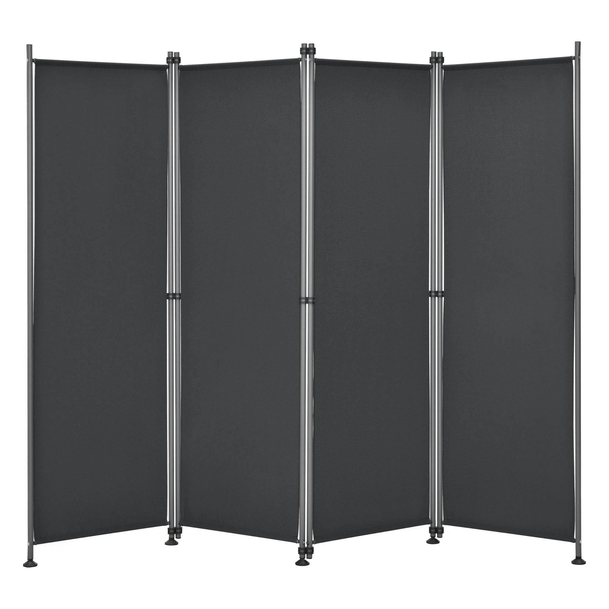 Helloshop26 - Brise-vue à 4 panneaux polyester 215 x 170 cm noir - Image 1