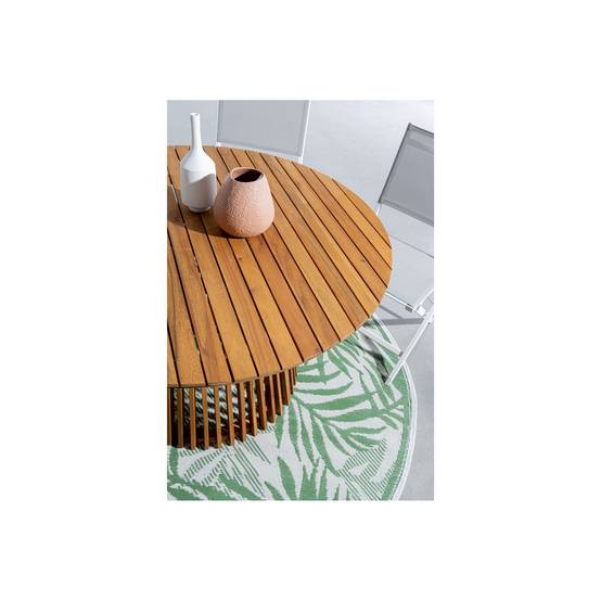 Autre - Table de jardin ronde en acacia D120 6 personnes - PIANA - Image 3