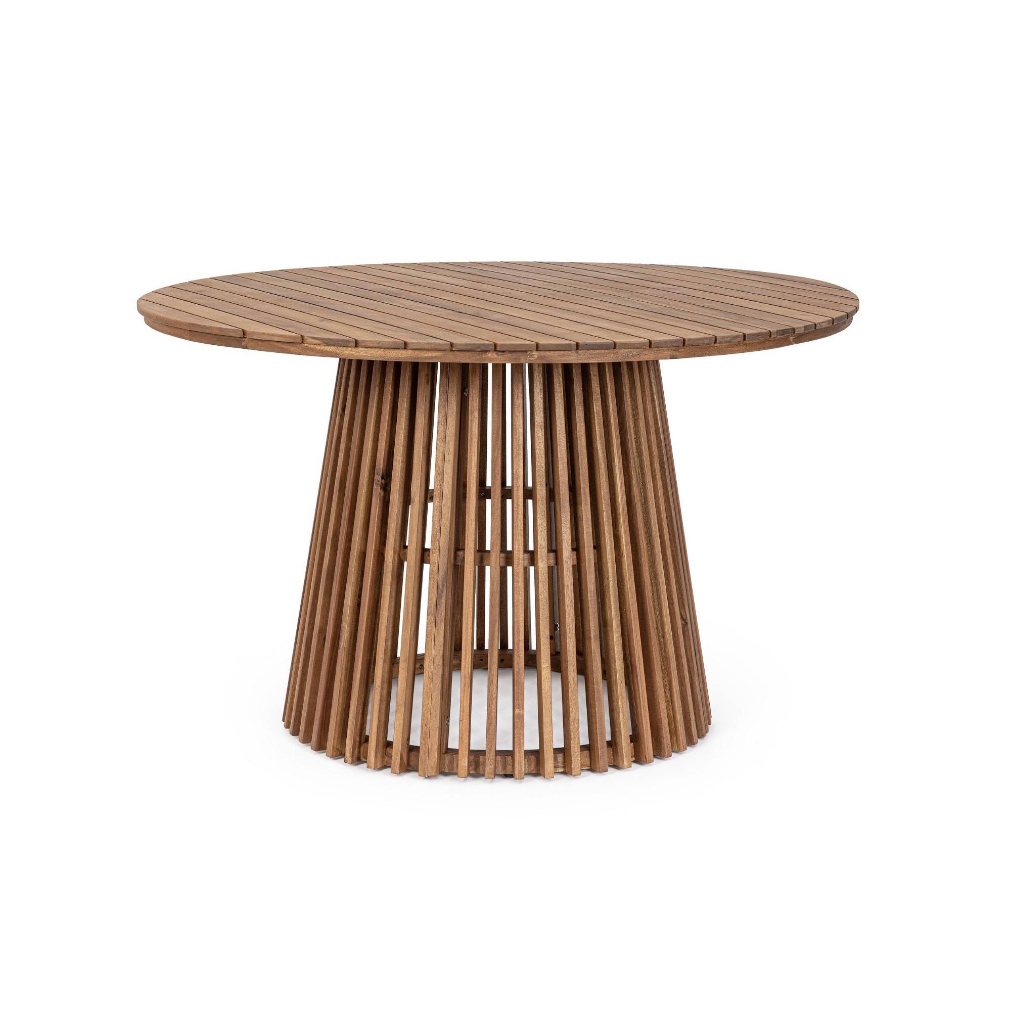 Autre - Table de jardin ronde en acacia D120 6 personnes - PIANA - Image 1