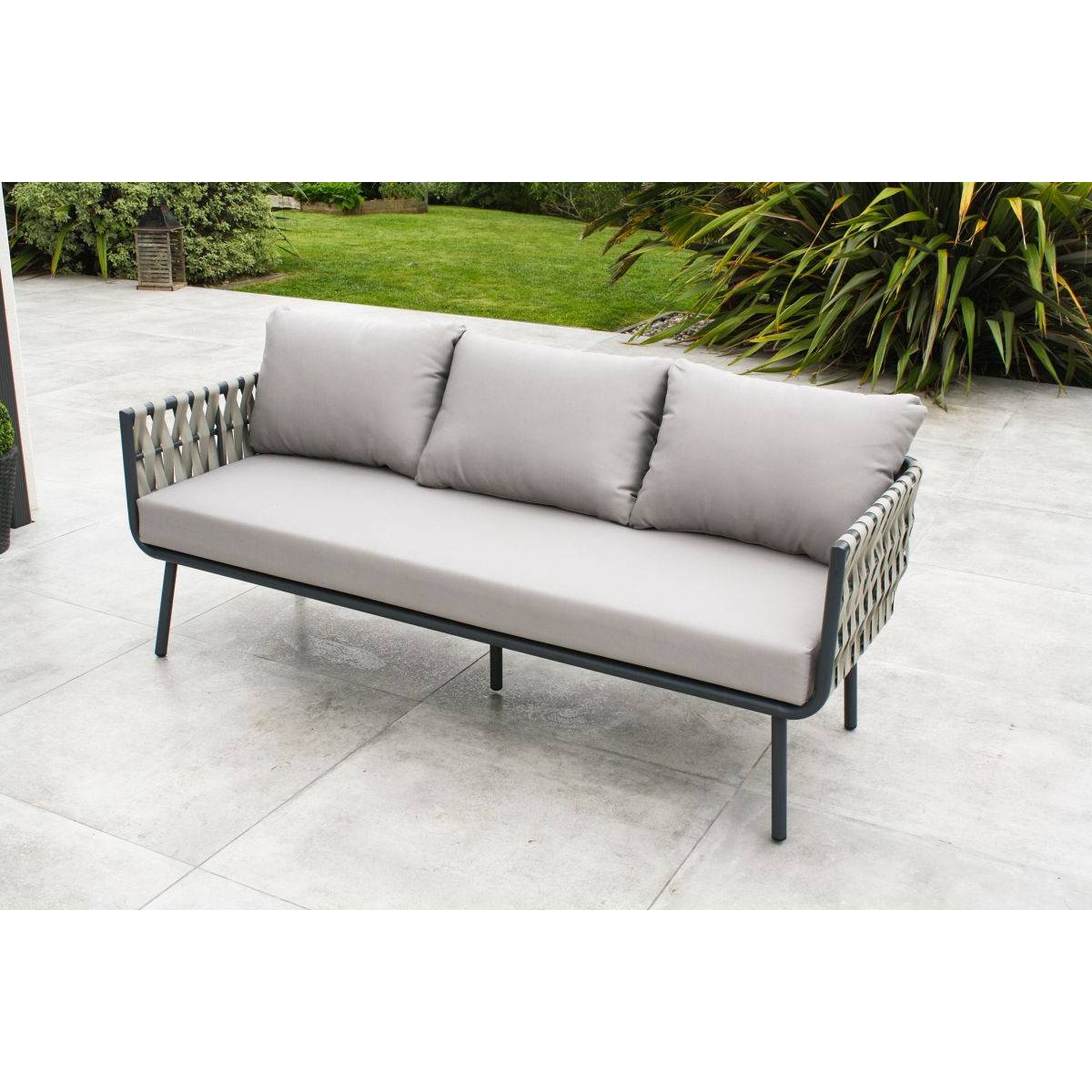 Dcb Garden - Salon de Jardin 5 Places "Antibes" 179cm Gris - Image 2