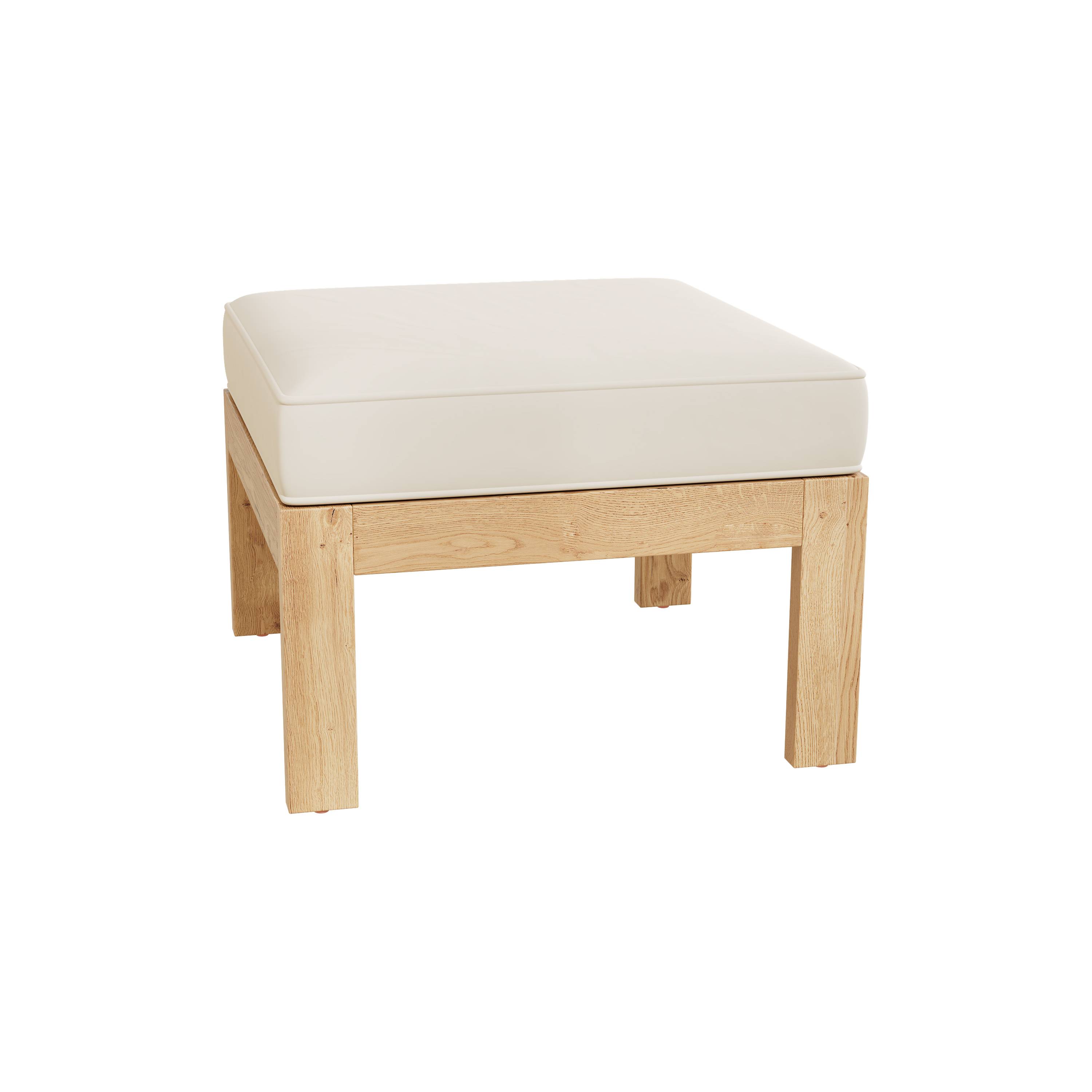 Salon de jardin bois acacia massif terrasse extérieur ensemble 5 pièces 6 places crème - ComfortXL Outdoor Living - Image 9