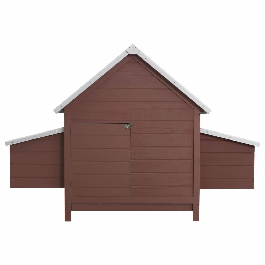 Helloshop26 - Poulailler 157 x 97 x 110 cm bois marron - Image 4