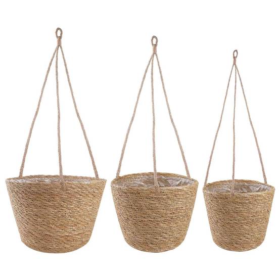 Paniers à plantes herbe de mer naturel 26 x 26 x 19 cm, Poids:0.87kg - PANGIVO - Image 1
