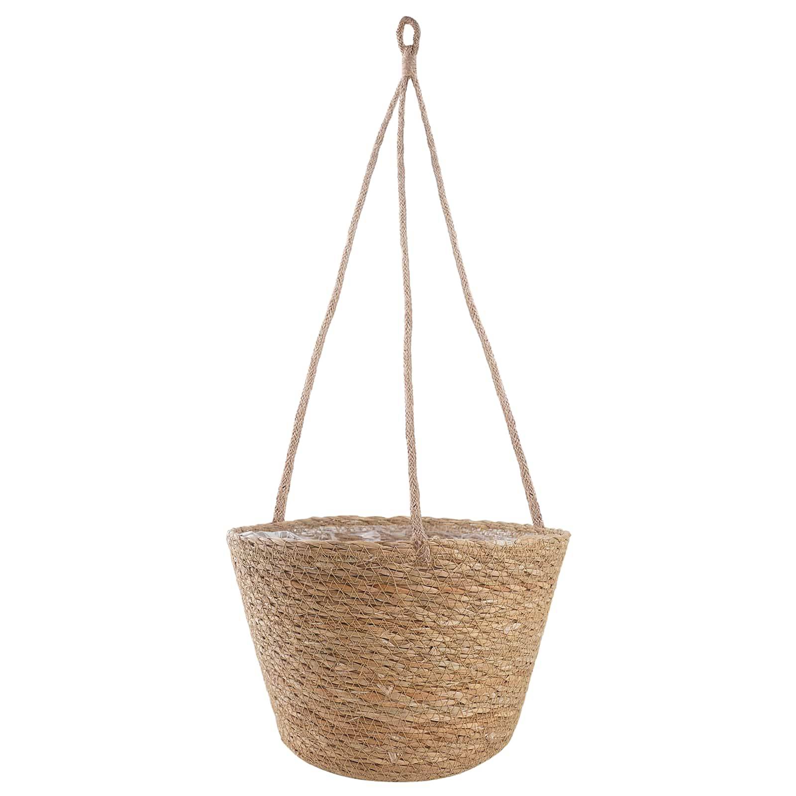 Paniers à plantes herbe de mer naturel 26 x 26 x 19 cm, Poids:0.87kg - PANGIVO - Image 2