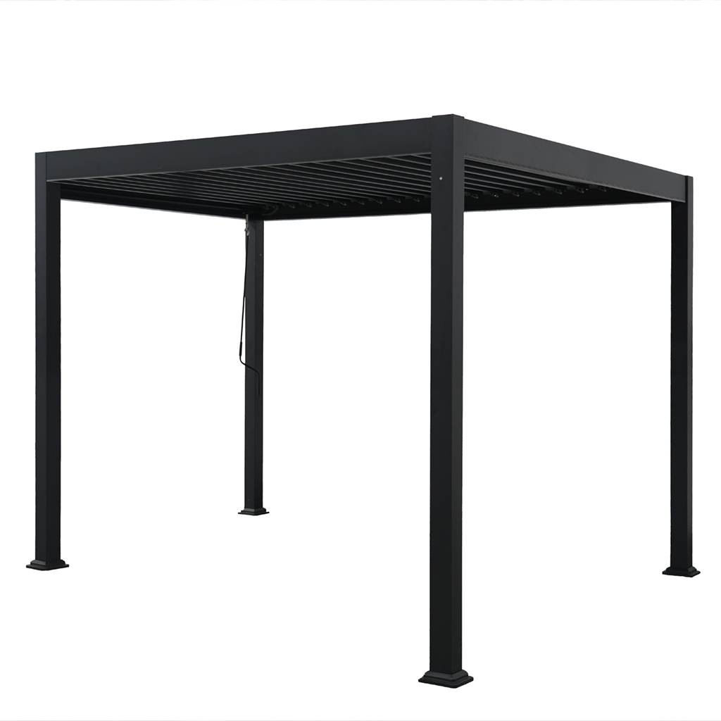 Pergola bioclimatique 3x3m Zeus anthracite - Gecko Jardin - Image 2
