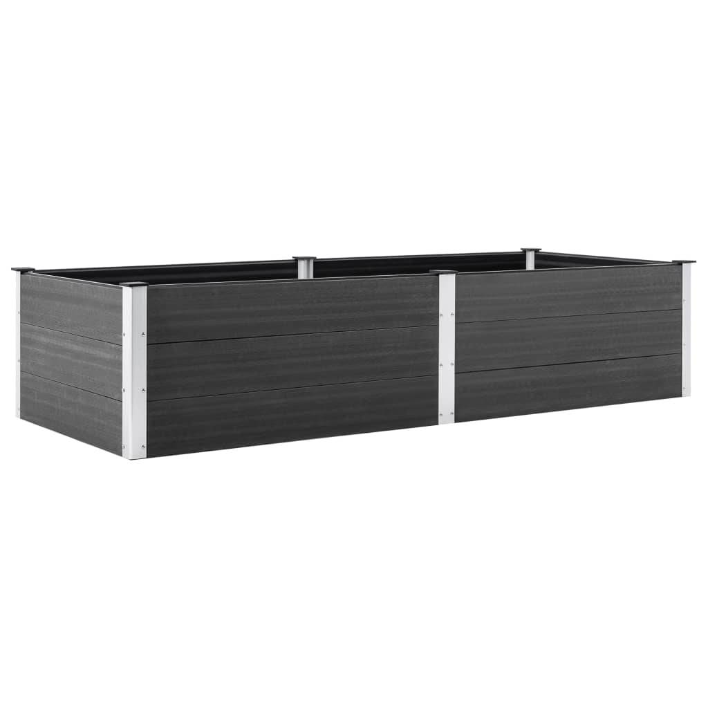 Jardinière lit surélevé plantes fleurs jardin 250 x 100 x 54 cm WPC gris - Image 1