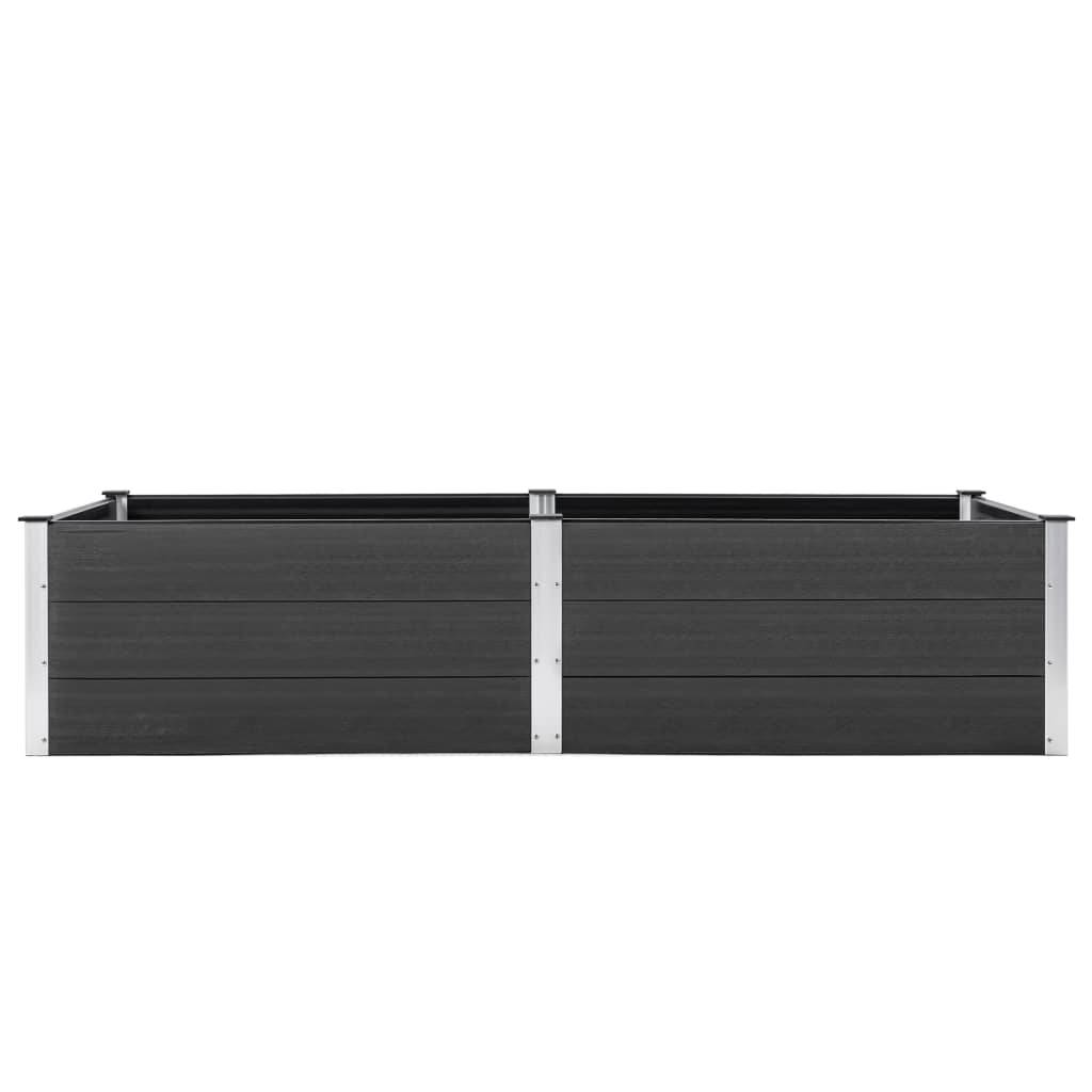 Jardinière lit surélevé plantes fleurs jardin 250 x 100 x 54 cm WPC gris - Image 2