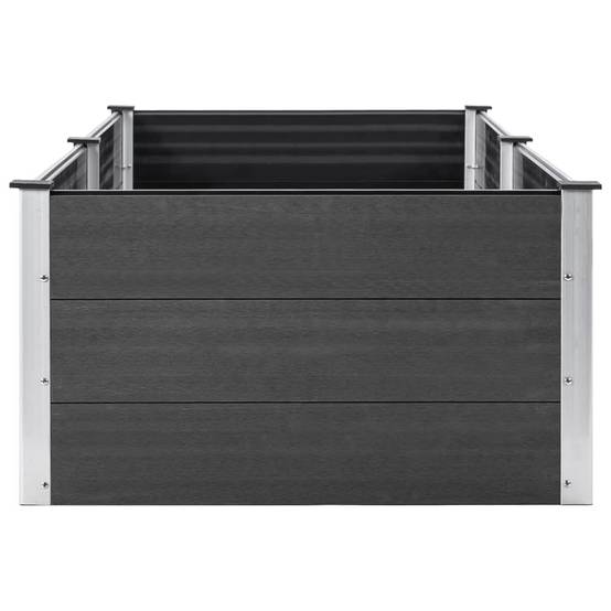 Jardinière lit surélevé plantes fleurs jardin 250 x 100 x 54 cm WPC gris - Image 3