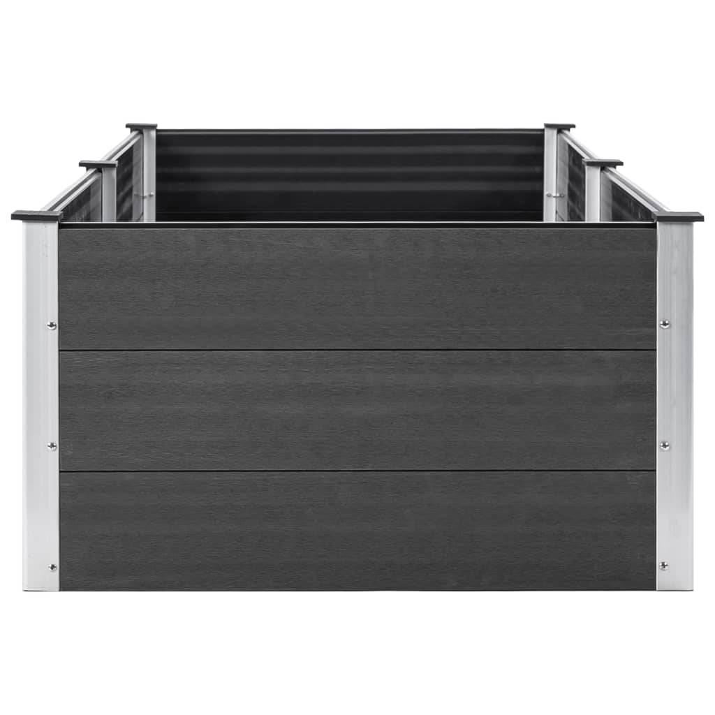 Jardinière lit surélevé plantes fleurs jardin 250 x 100 x 54 cm WPC gris - Image 3
