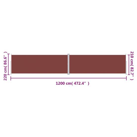 Store banne | Auvent latéral rétractable Marron 220x1200 cm Maison Chic - Image 8