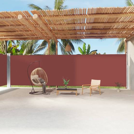 Store banne | Auvent latéral rétractable Marron 220x1200 cm Maison Chic - Image 2