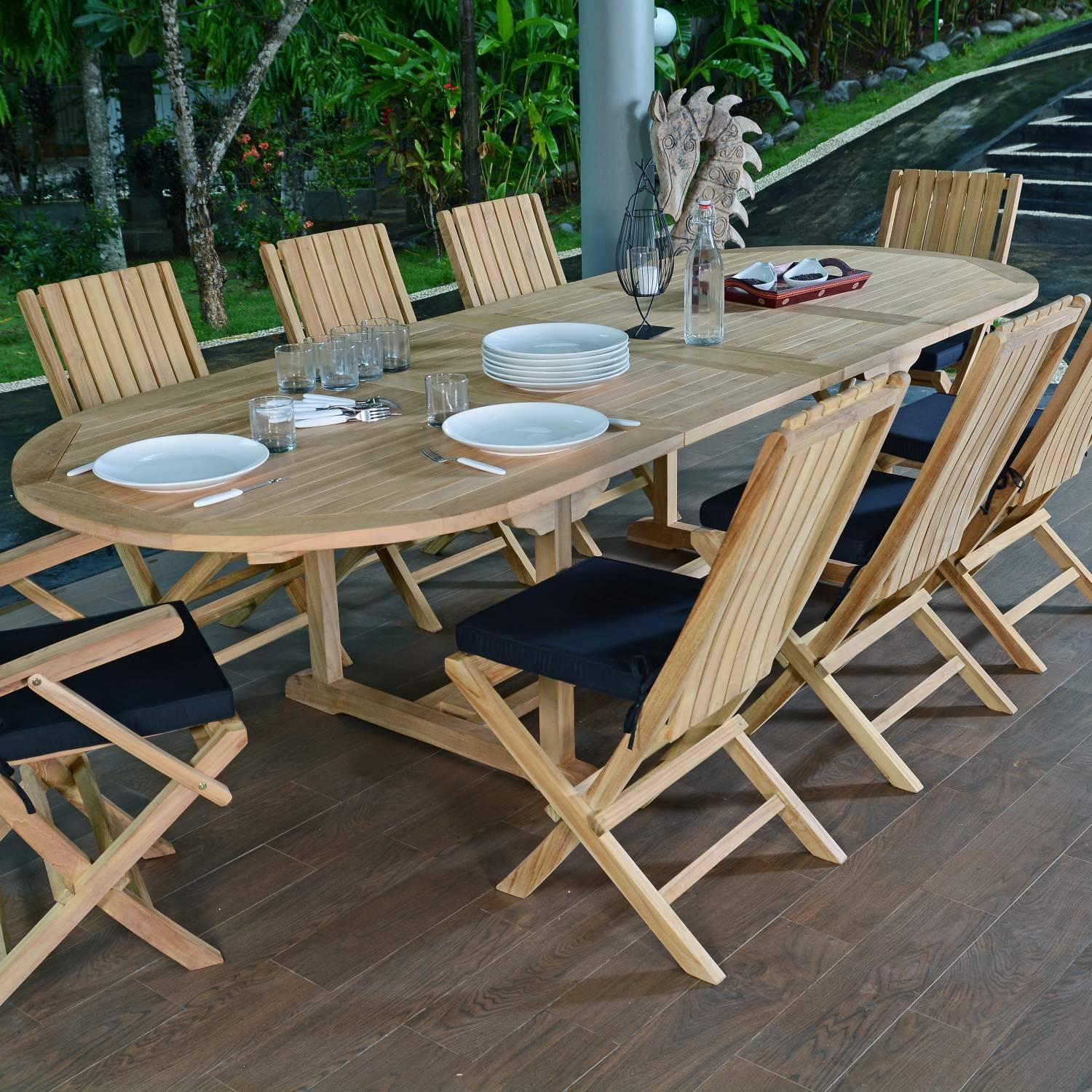 Teck'Attitude - Salon de jardin en teck massif Malte, 8 places - TECK'Attitude - Image 2