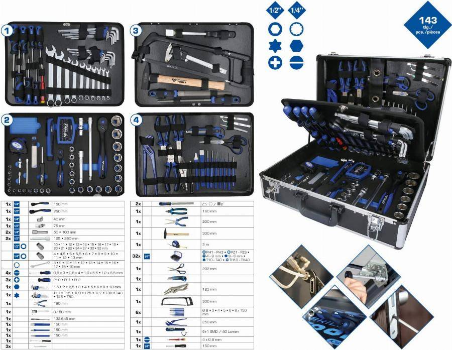 Coffret outils universel 143 outils - KS TOOLS - BT024143 - Image 7
