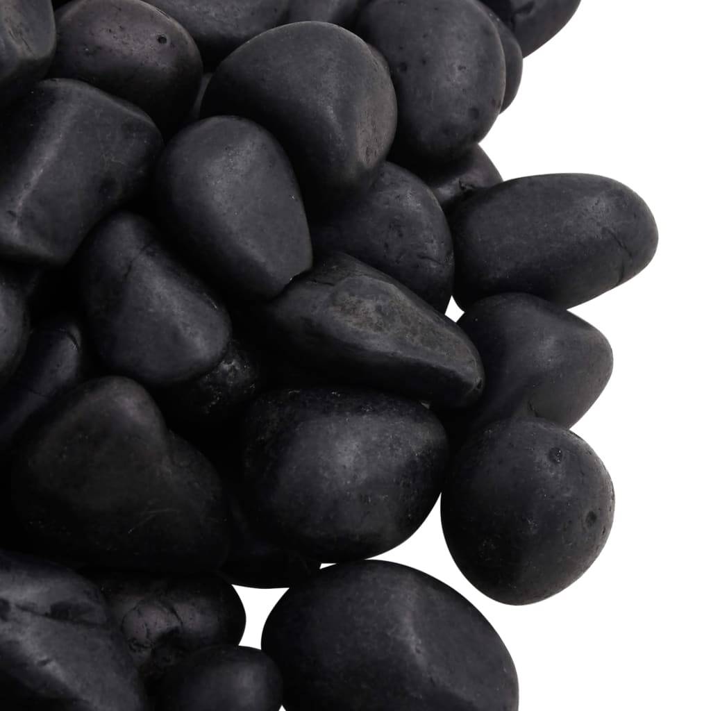 ComfortXL - Galets Décoratifs Noirs Pierres Polies pour Jardin Paillage Déco Aquarium 2-5 cm 25 kg - ComfortXL Outdoor Living - Image 4