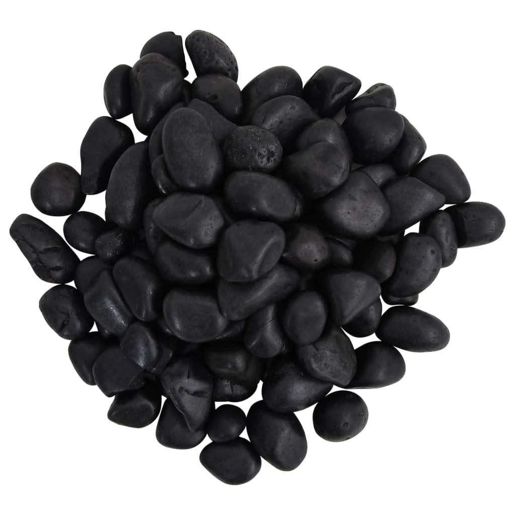 ComfortXL - Galets Décoratifs Noirs Pierres Polies pour Jardin Paillage Déco Aquarium 2-5 cm 25 kg - ComfortXL Outdoor Living - Image 3