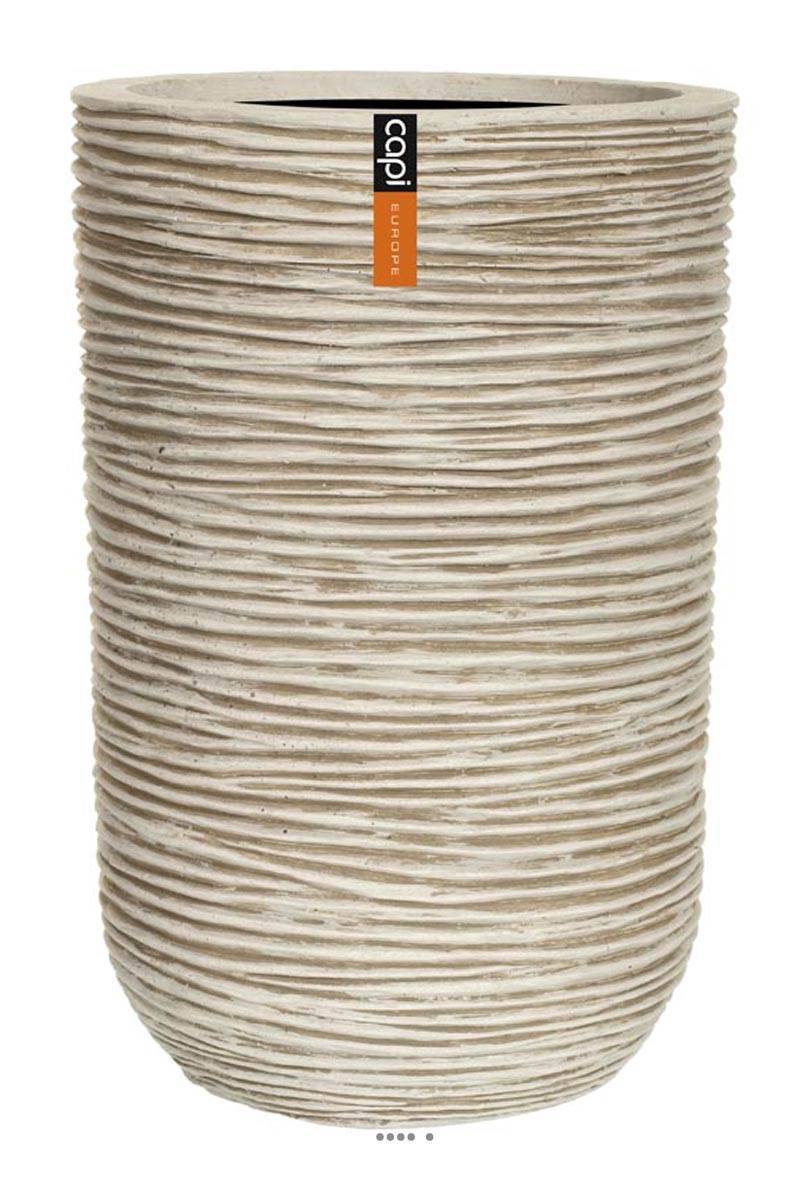 Artificielles - Bac Fibres et magnesium Hany Ext. EggPot haut D 32 x H48 cm Sable - dimhaut: H 48 cm - couleur: Sable