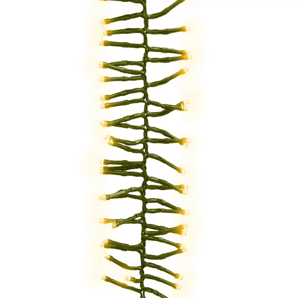 Guirlande LED Groupée PVC 8 Modes pour Fêtes Noël Jardin Blanc Chaud 400 LED 7,4m – ComfortXL Outdoor Living - Image 3