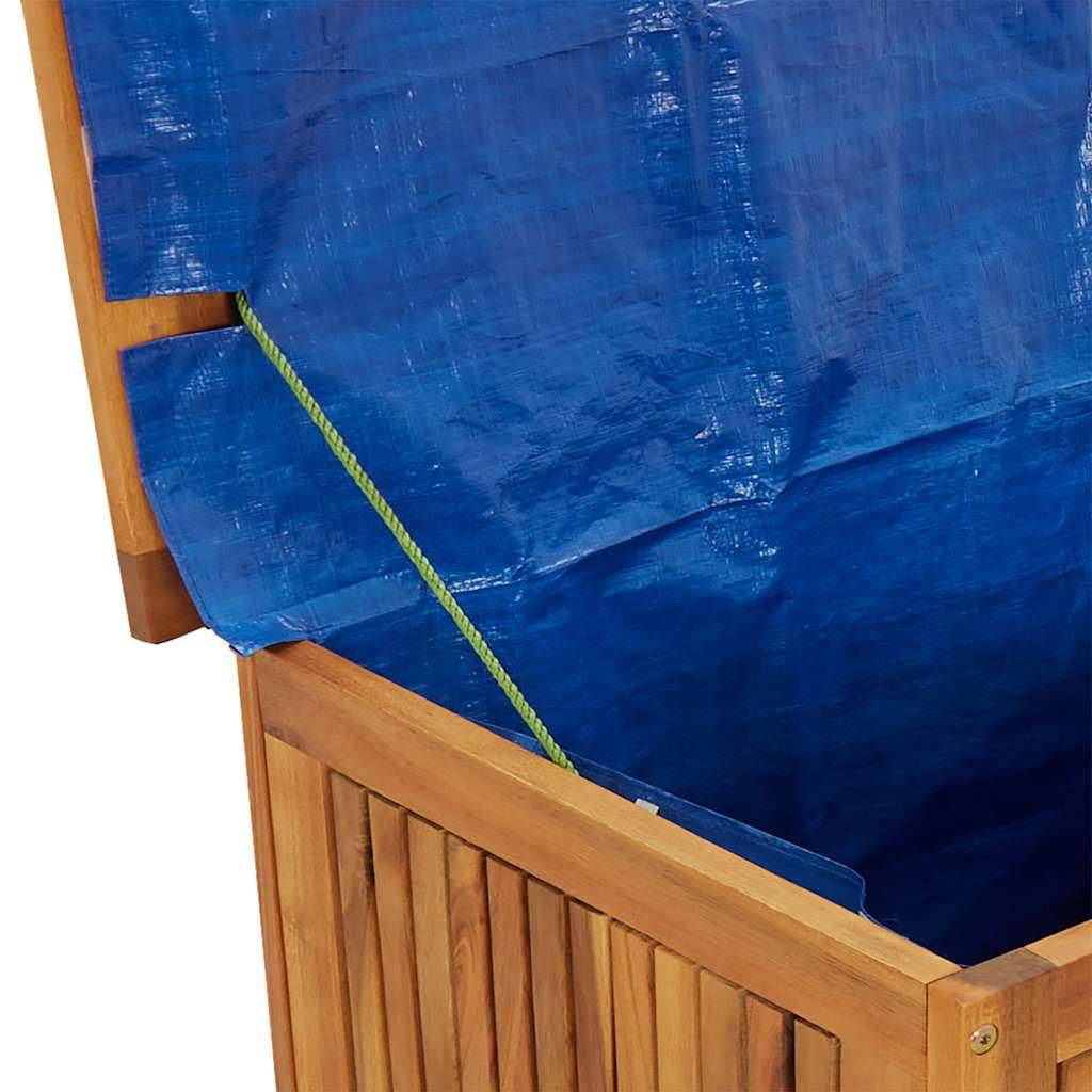 ComfortXL - Banc de Rangement Jardin Bois d'Acacia Massif Étanche avec Coussin Gris pour Terrasse Brun 90x50x60.5 cm – ComfortXL Outdoor Living - Image 4