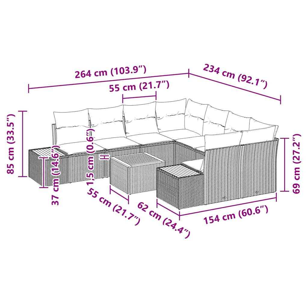 ComfortXL - Salon de jardin 8 places avec rangement et table en résine tressée Beige – ComfortXL Outdoor Living - Image 5