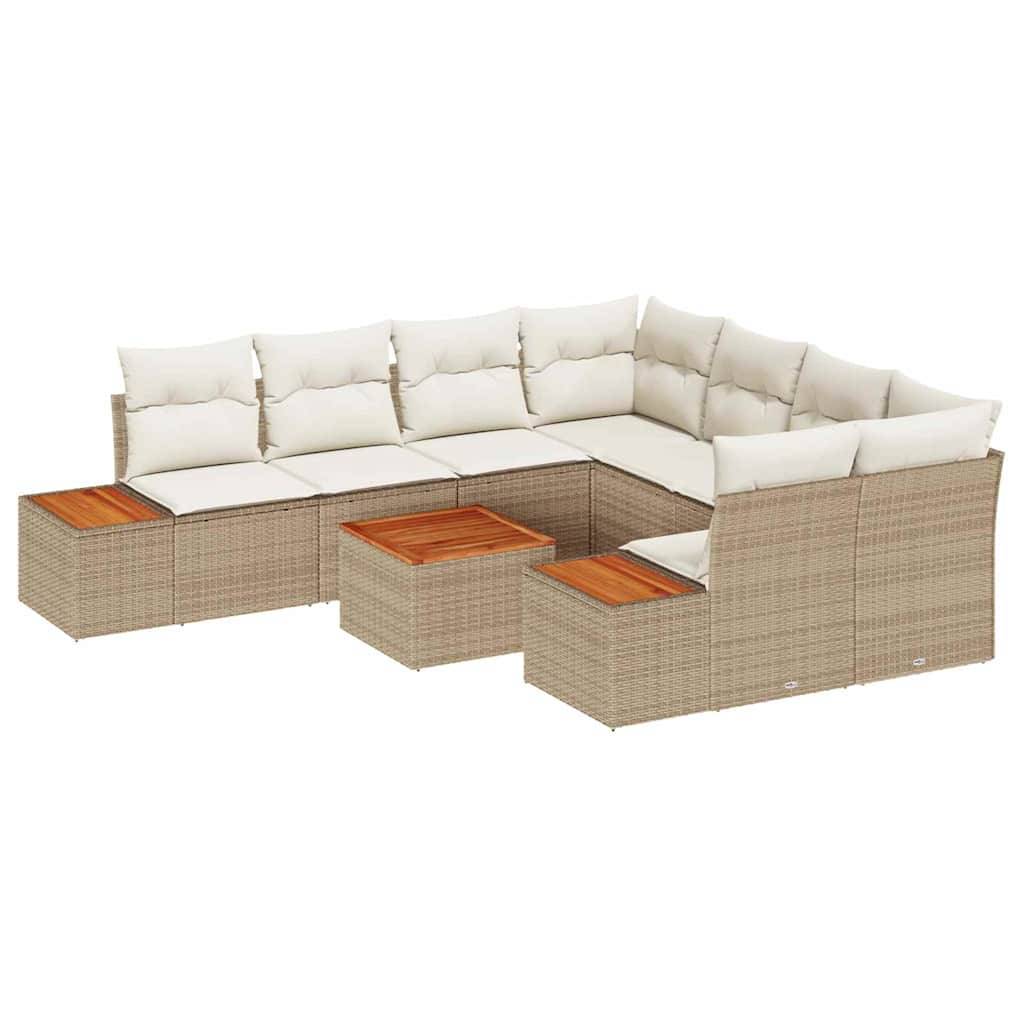 ComfortXL - Salon de jardin 8 places avec rangement et table en résine tressée Beige – ComfortXL Outdoor Living - Image 2
