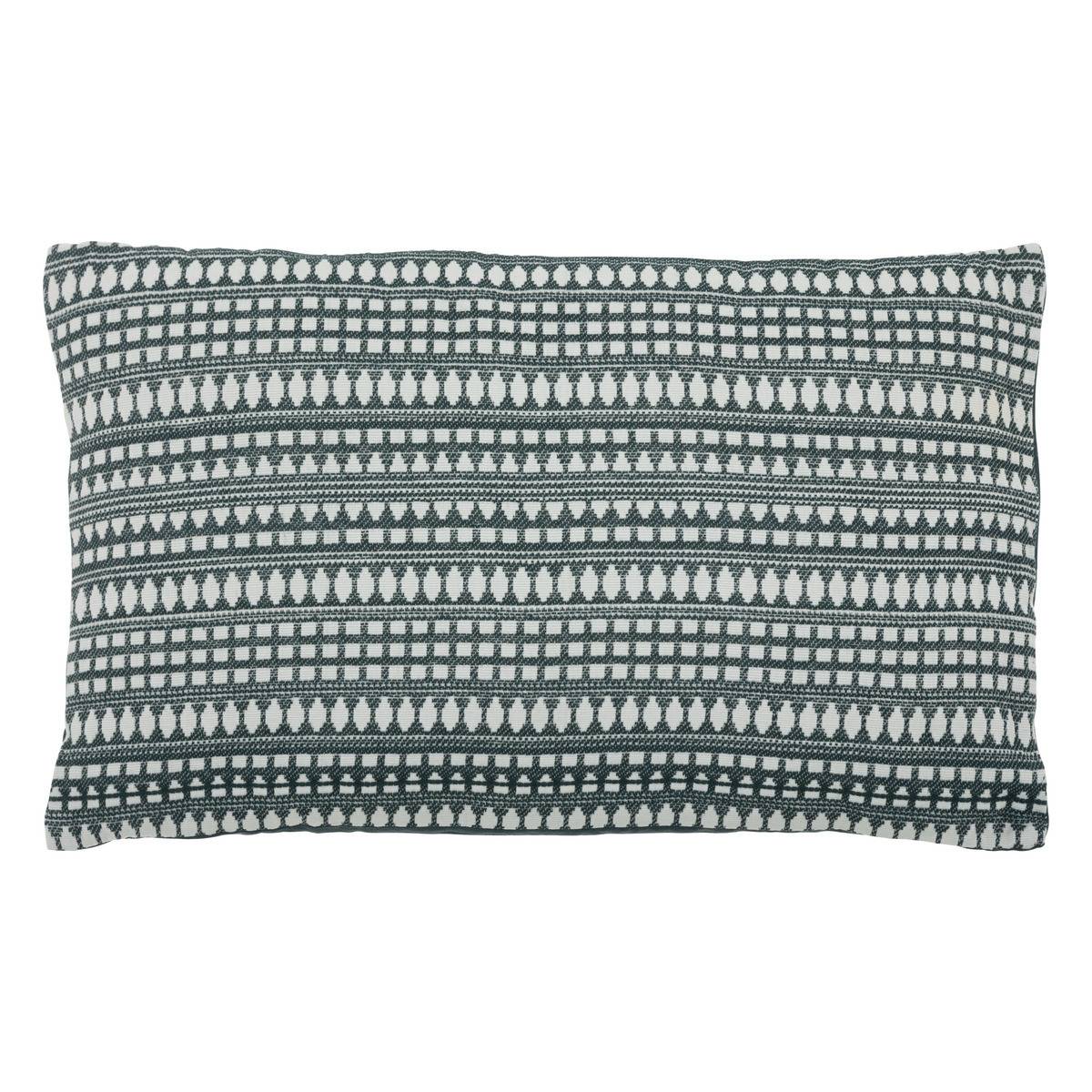 Coussin décoratif Bleu Egéen Jacquard 30 x 50 cm - Image 1