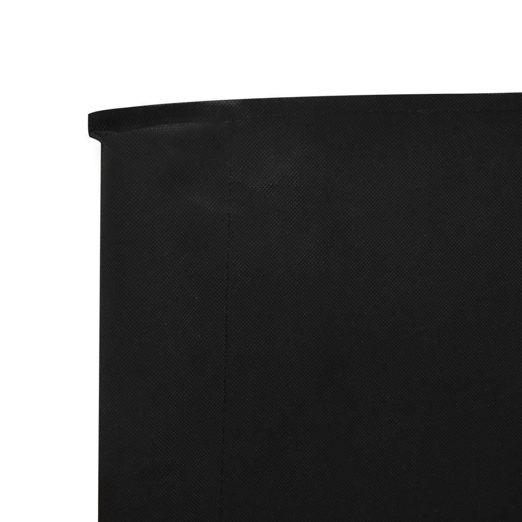 Helloshop26 - Brises-vue paravent 3 panneaux tissu 400 x 160 cm noir - Image 4