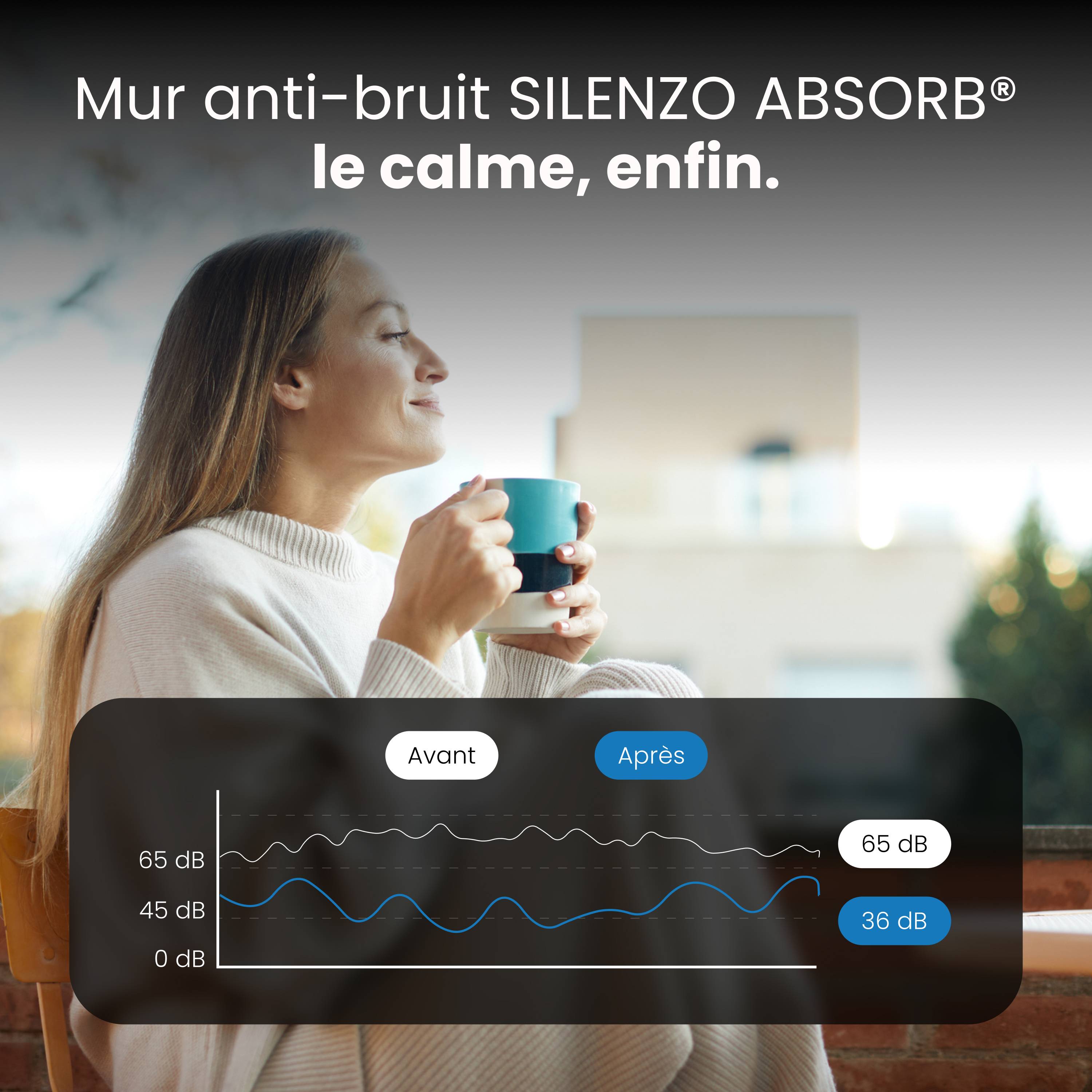 Mur Anti-bruit Bois 19,66x2,4m SILENZO ABSORB - Clôture Réduction Sonore - Palissade - Image 10