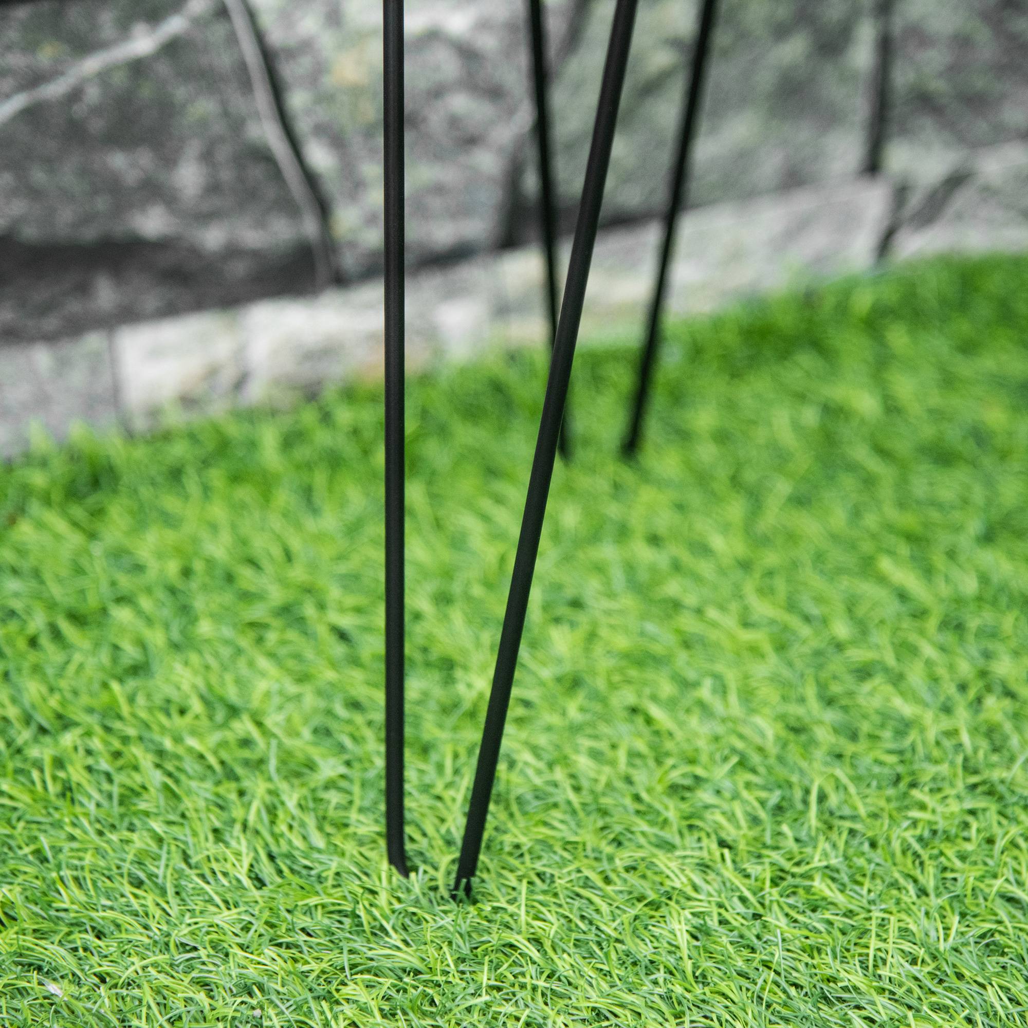 Lot de 3 porte-plantes en fil d'acier pour salon et balcon hauteurs variées noir - ComfortXL Outdoor Living - Image 8