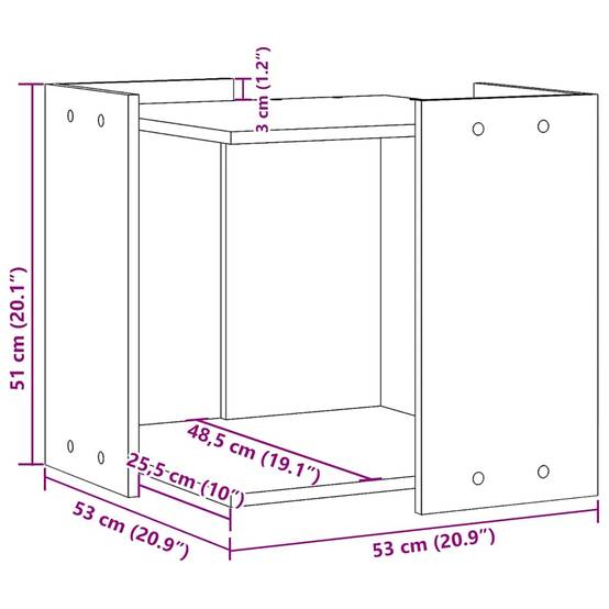 Vidaxl - Meuble de bac à litière pour chat vieux bois bois d'ingénierie vidaXL 857758 - Image 3