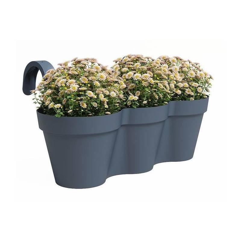 Artevasi - Pot Artevasi - Capri Triple - Balcon - Bleu Ardoise - L54 X P30,5 X H28 Cm - Image 2