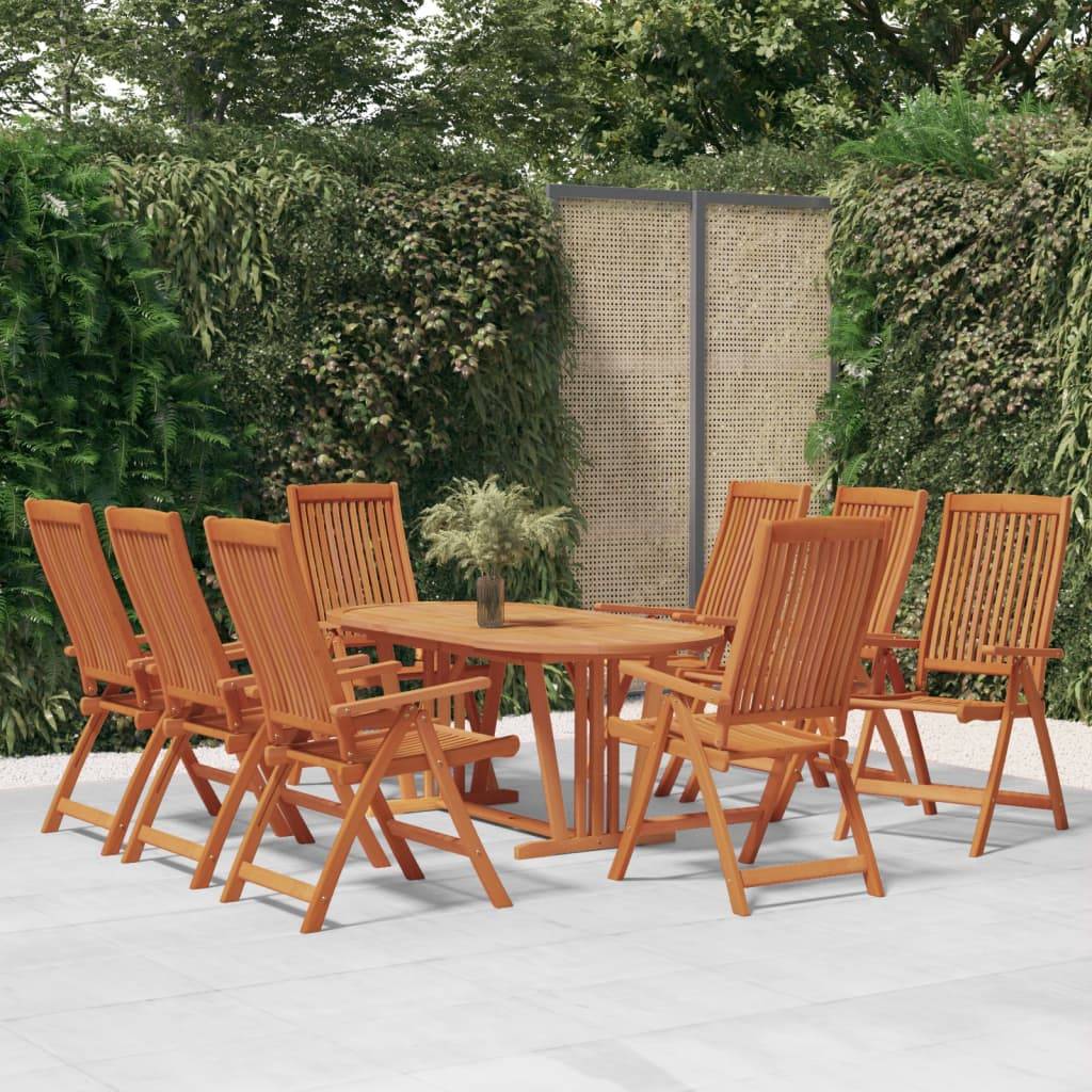 Chaises de jardin pliables Bois d'eucalyptus massif 58 x 71 x 112 cm - PANGIVO - Image 1