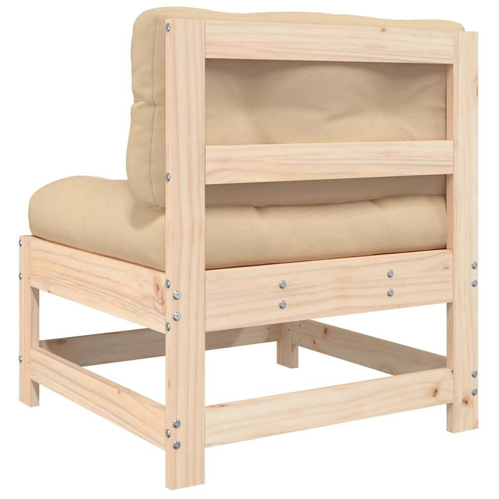 Vidaxl - Canapés centraux avec coussins 2 pcs bois de pin massif vidaXL 825576 - Image 7