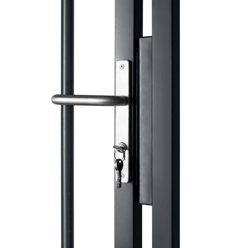 Portail barreaudé acier galvanisé passage 4m00 H 1m00 Gris anthracite - Easy Clôture - Image 2