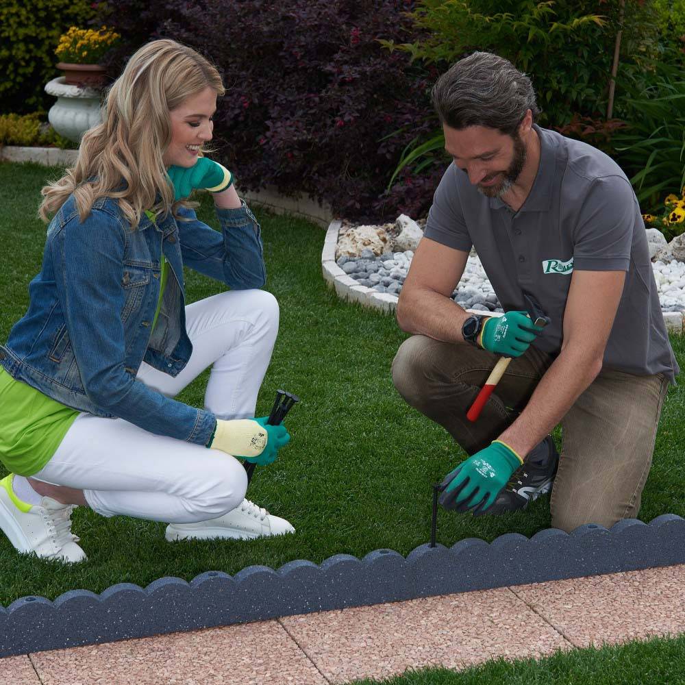 Ribimex - Bordure de jardin grise 120x5x10cm - Image 3