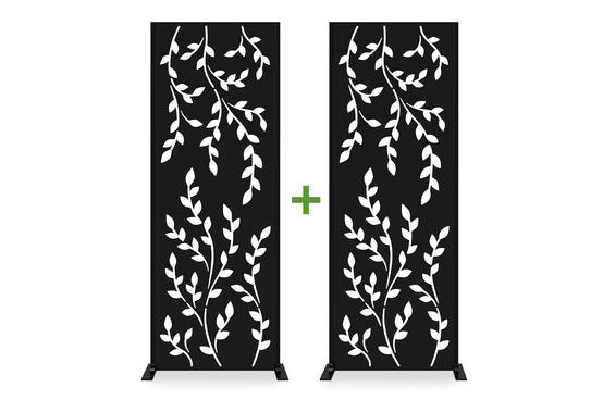 Casanoov Lot de 2 panneaux décoratifs FOLYA noir H.160 cm motif intégral - Image 1