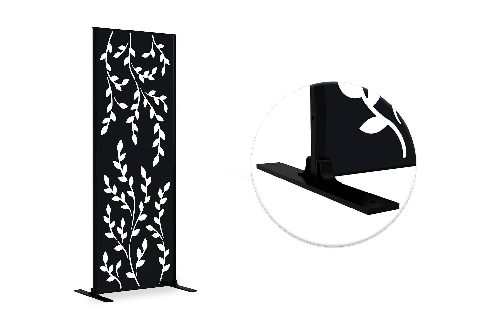 Casanoov Lot de 2 panneaux décoratifs FOLYA noir H.160 cm motif intégral - Image 4