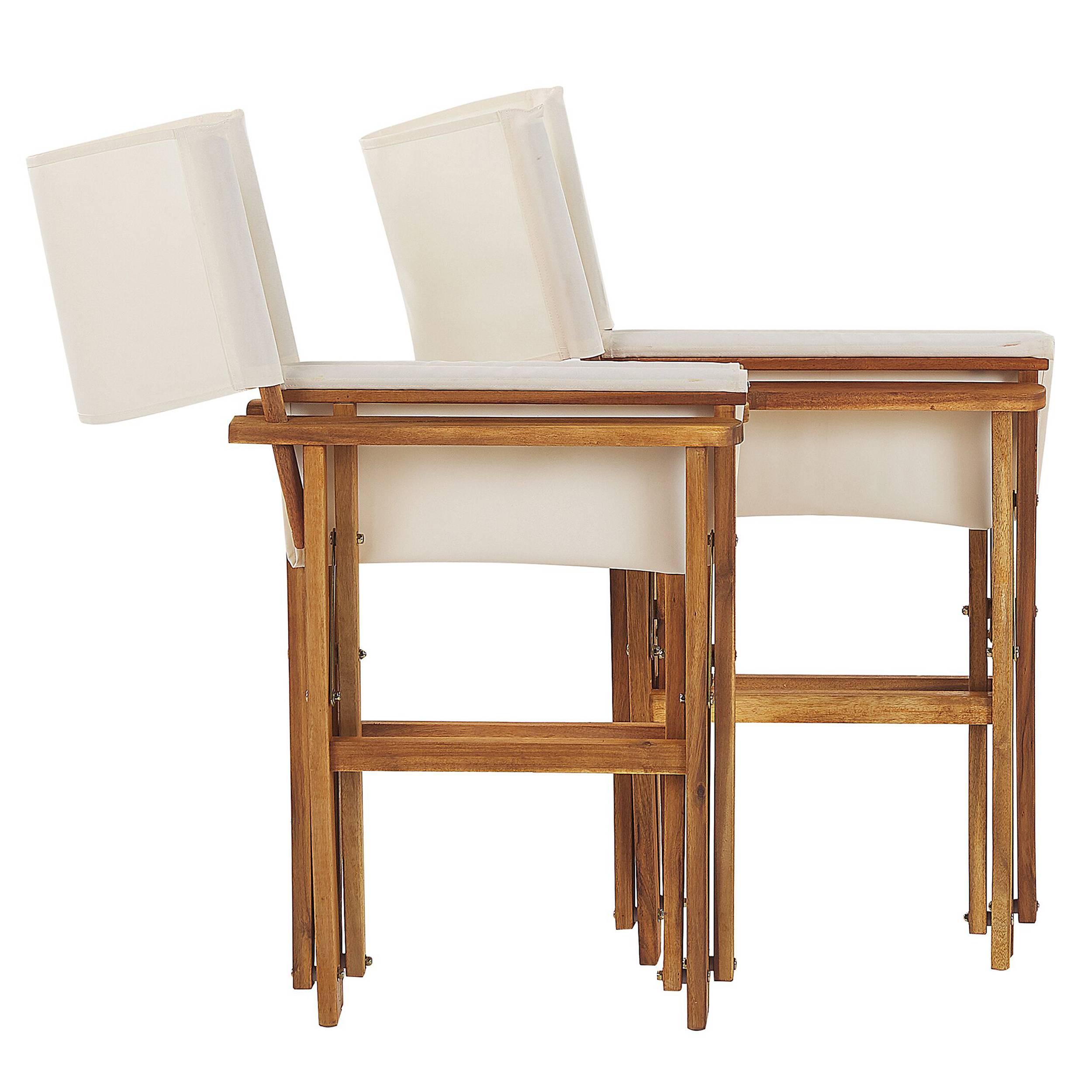 Chaise de jardin Tissu Blanc CINE - Beliani - Image 8