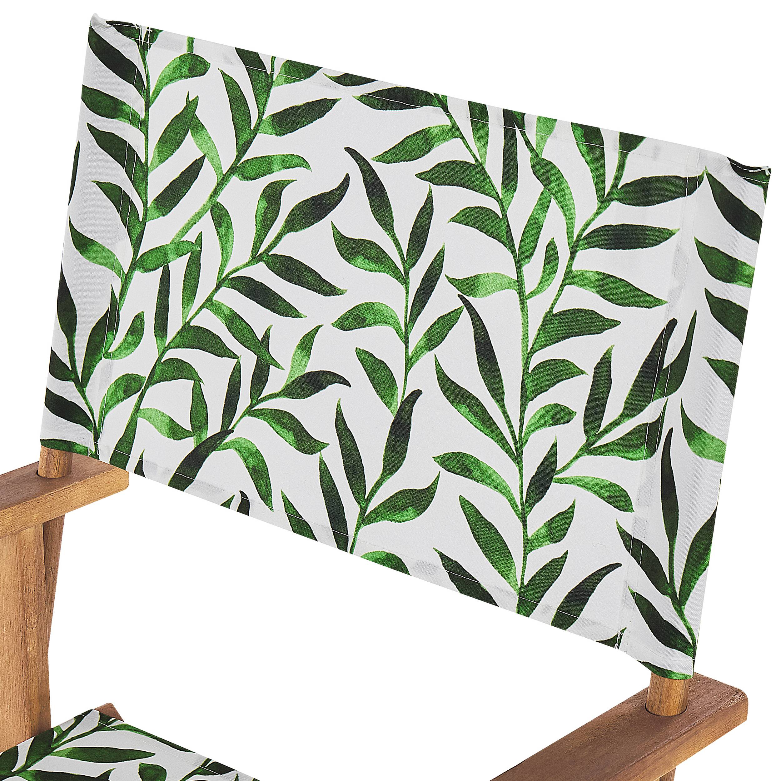 Chaise de jardin Tissu Blanc CINE - Beliani - Image 4