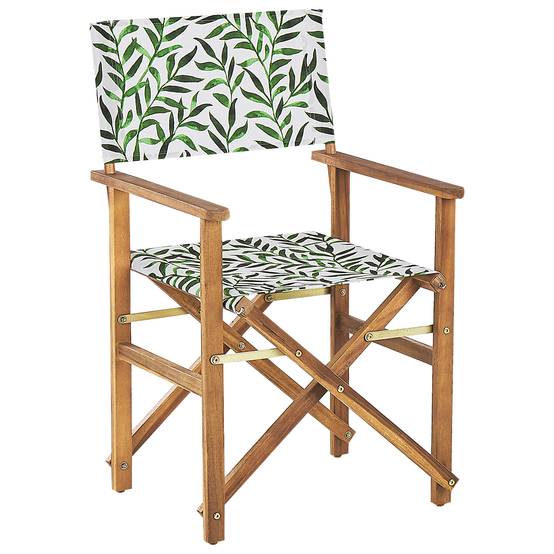 Chaise de jardin Tissu Blanc CINE - Beliani - Image 3