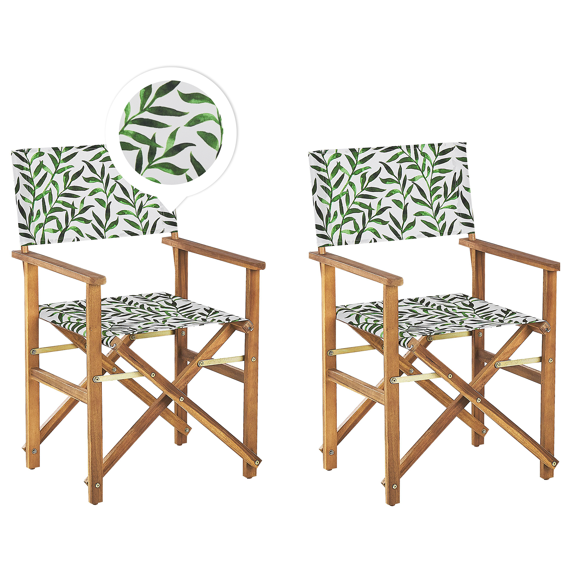 Chaise de jardin Tissu Blanc CINE - Beliani - Image 1