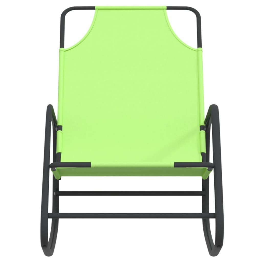 Maison Chic - Lot de 2 Bain de soleil à bascule - Transats - Chaises longues vert acier et textilène - MEUBLE PRO-JU6388 - Image 4