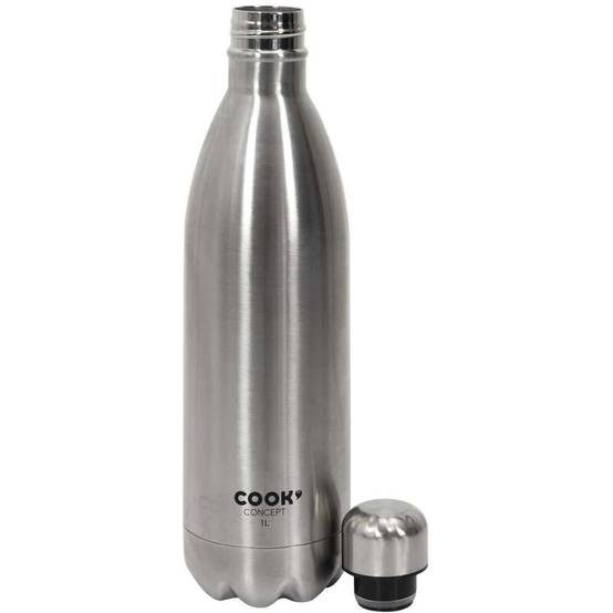 Cook Concept - Bouteille de transport isotherme en inox 1 litre - Image 1