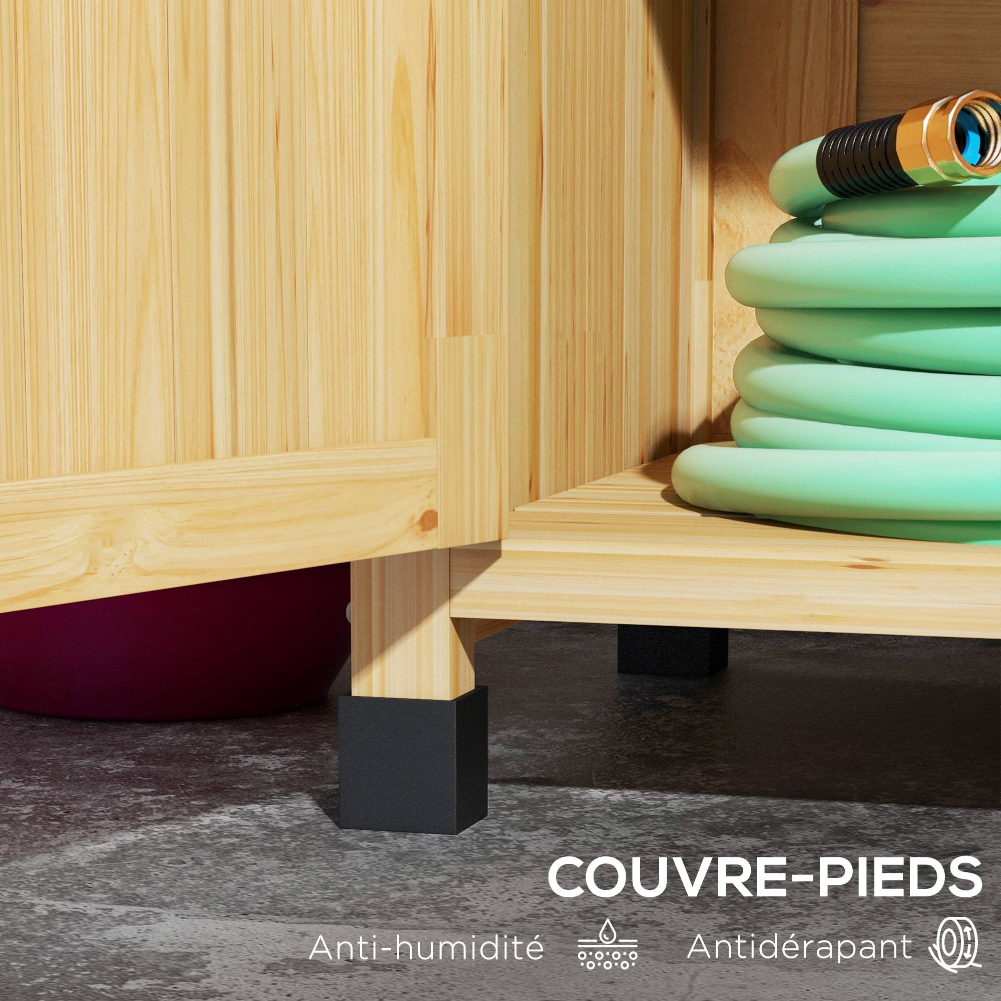 ComfortXL - Table de rempotage bois de sapin jaune 90,5 x 41 x 124,5 cm jardinage avec placard - ComfortXL Outdoor Living - Image 7
