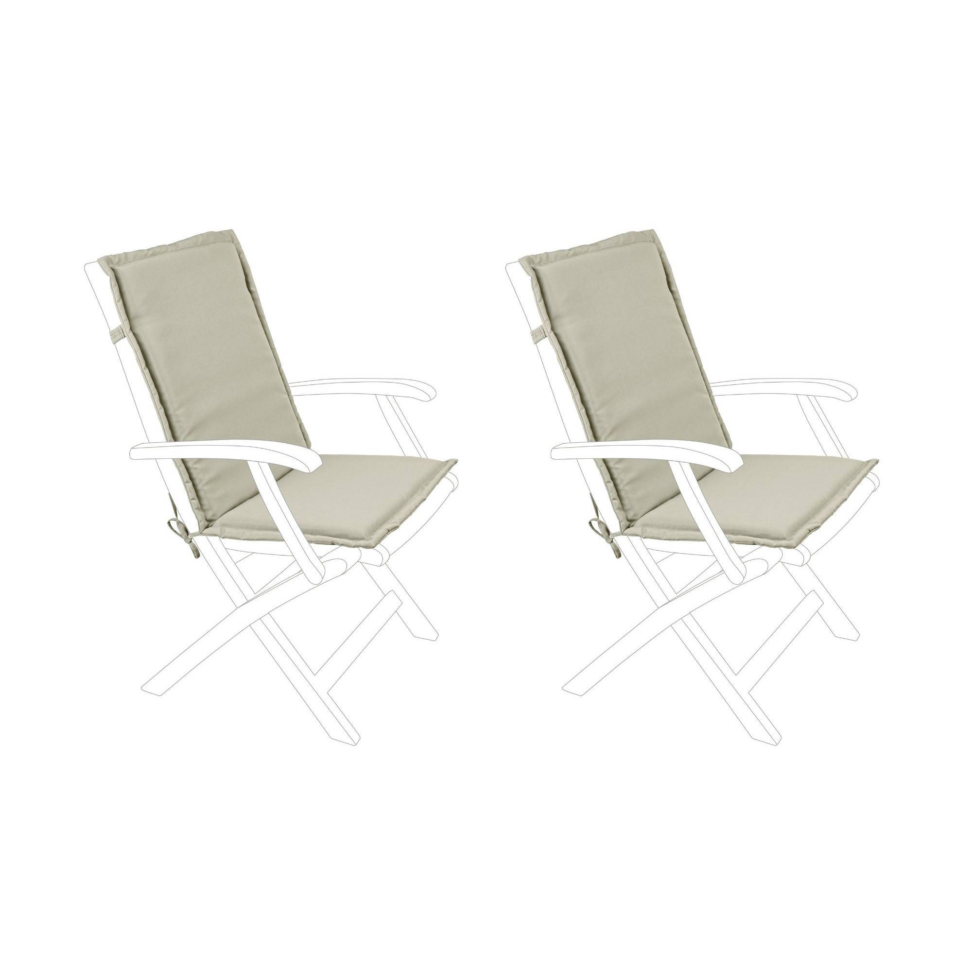 Autre - Coussins pour fauteuil de jardin non inclinable (lot de 2) - CANCALE - Image 2