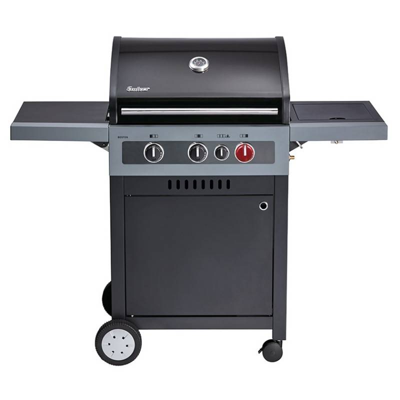 Barbecue Gaz Boston Black 3K Turbo - ENDERS - Avec SWITCH GRID- 1 Turbo Zone - 1 brûleur latéral - Image 1