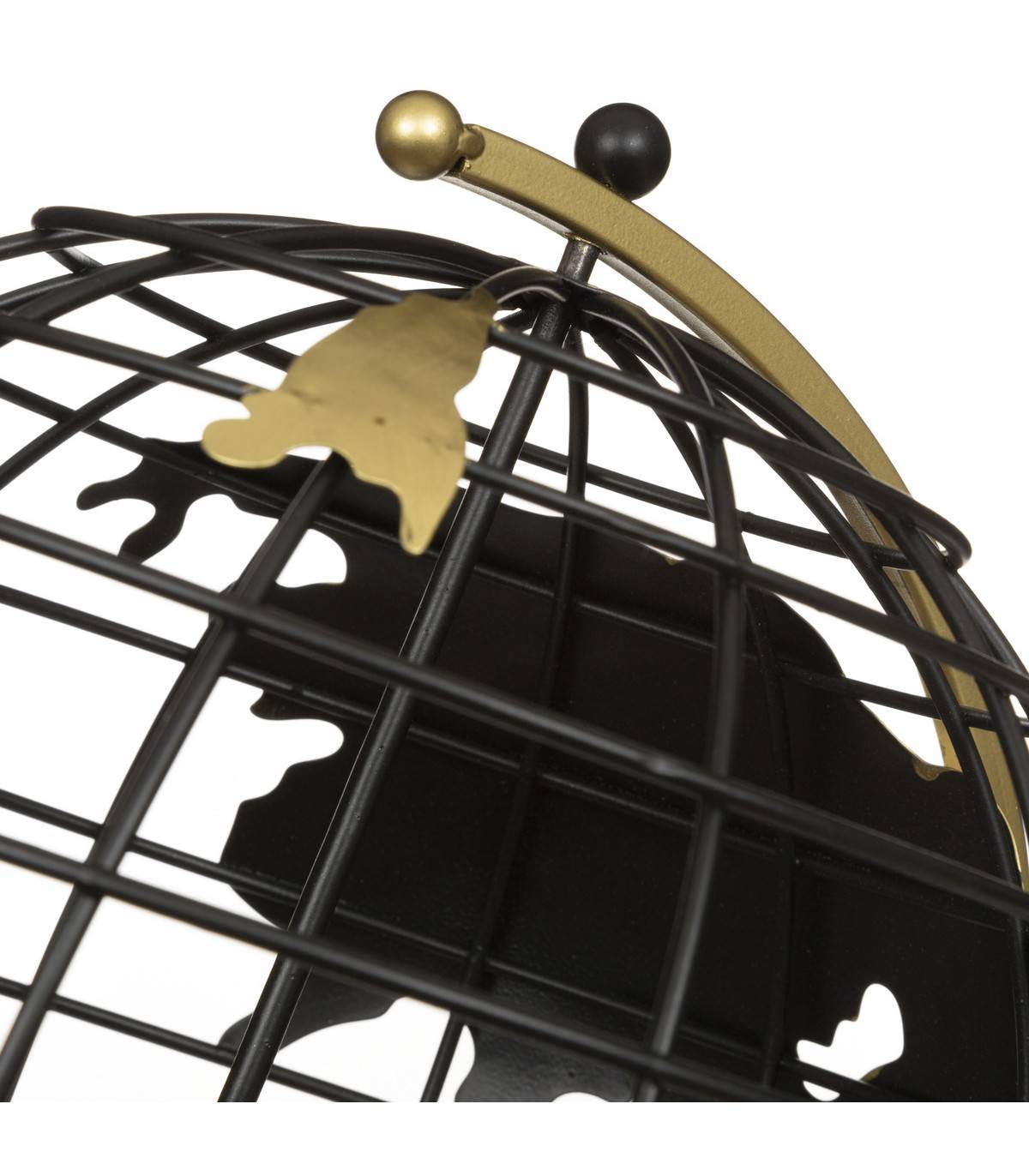 Objet déco Globe sur pied en Métal Doré H 70 cm - Image 3
