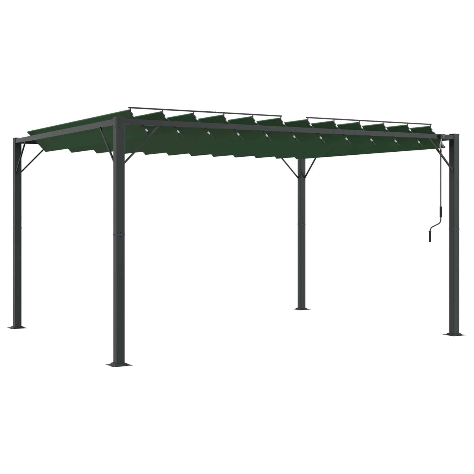 ComfortXL - Tonnelle gazebo aluminium jardin patio toit à lames réglable 3x4x2,14m vert - ComfortXL Outdoor Living - Image 2