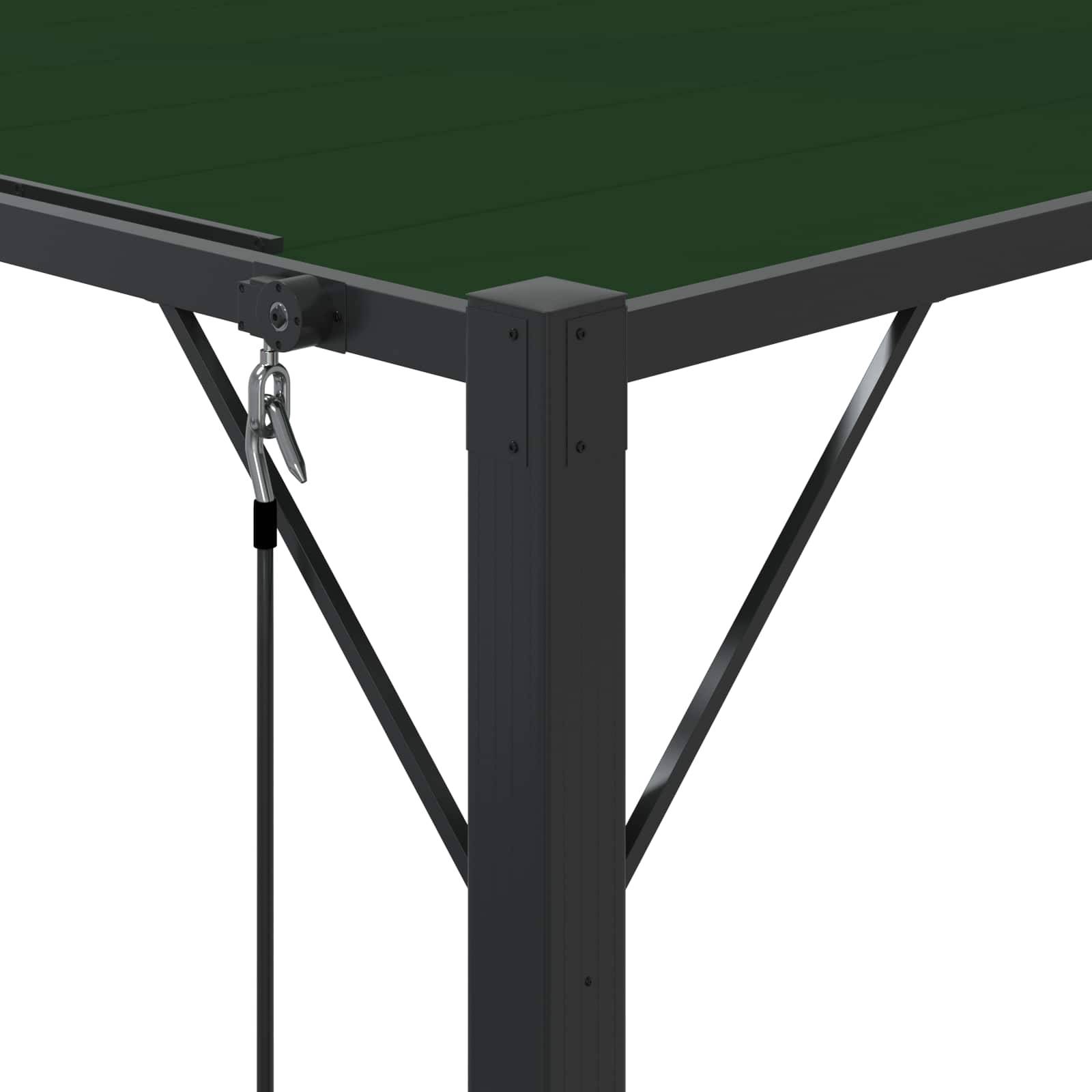 ComfortXL - Tonnelle gazebo aluminium jardin patio toit à lames réglable 3x4x2,14m vert - ComfortXL Outdoor Living - Image 7