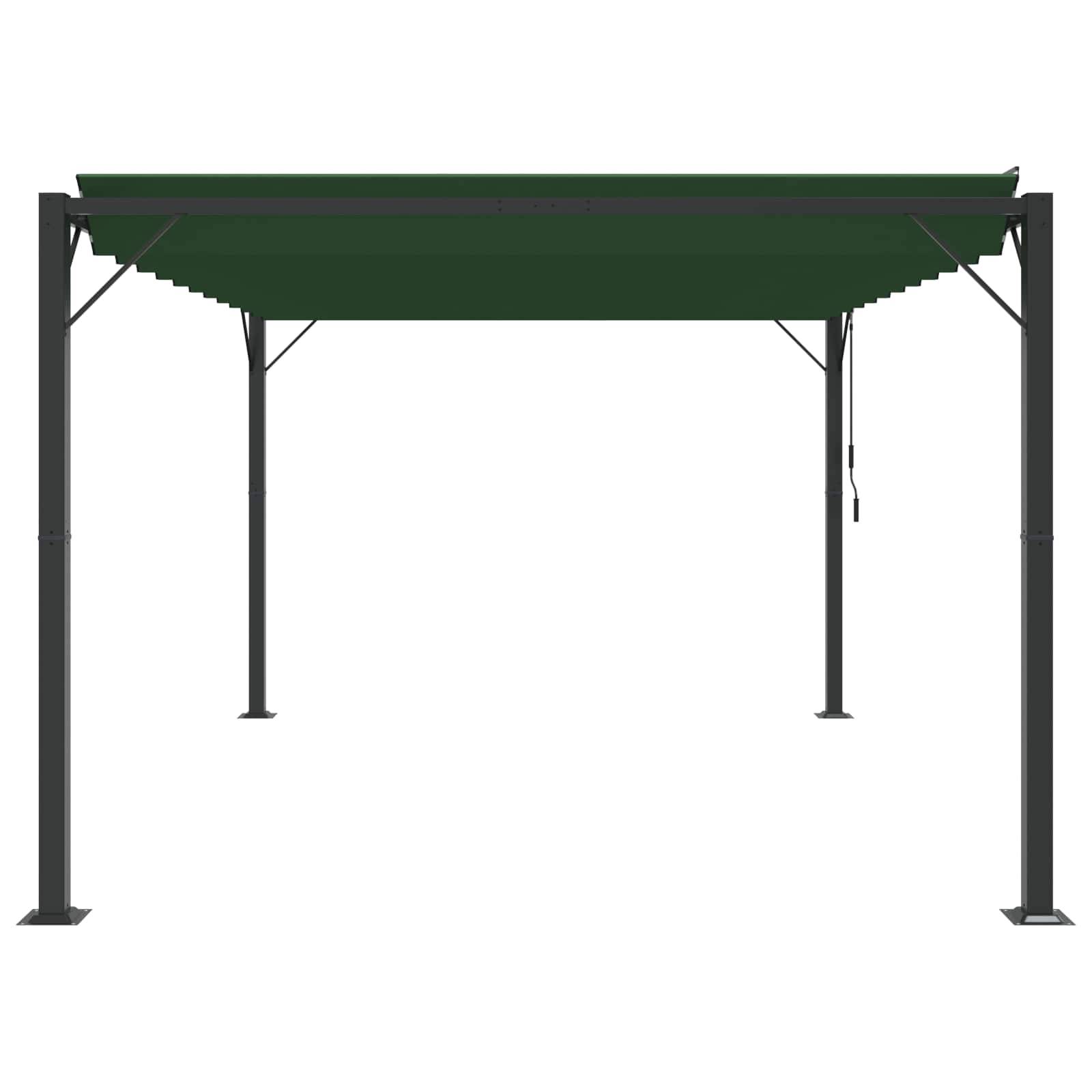 ComfortXL - Tonnelle gazebo aluminium jardin patio toit à lames réglable 3x4x2,14m vert - ComfortXL Outdoor Living - Image 5