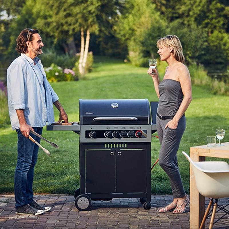 Barbecue Gaz Boston Black 4 K Turbo - ENDERS - Avec SWITCH GRID- 1 Turbo Zone - 1 brûleur arrière infrarouge et latéral - Image 8